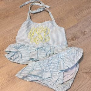 Bathing suit with monogram